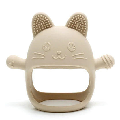 Anneau de dentition bébé en silicone forme chat