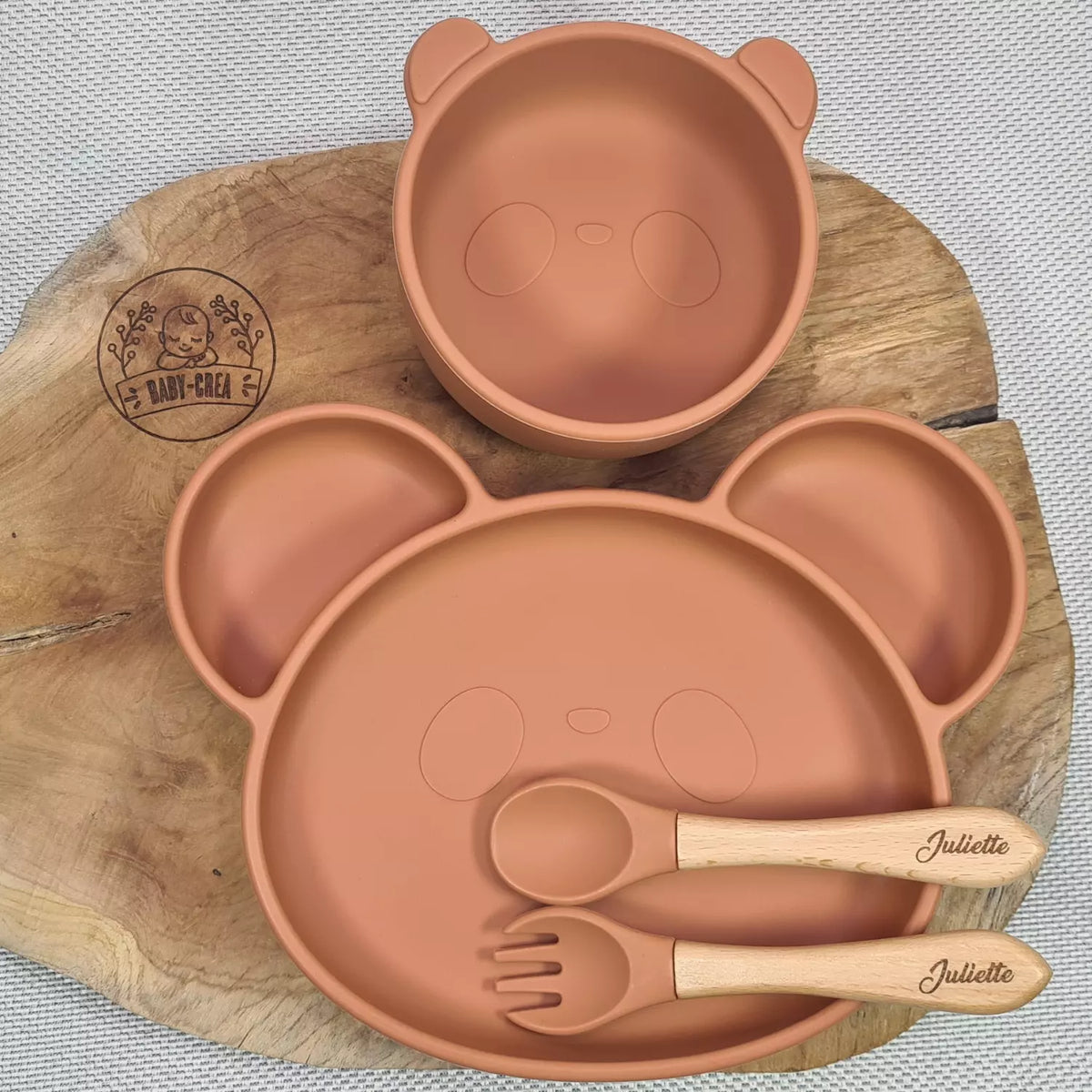 Coffret Baby-Crea assiette, bol et couverts