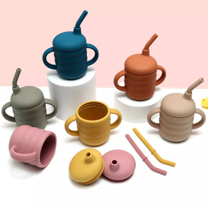 Tasse d'apprentissage bebe en silicone 