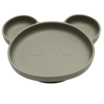 assiette bebe vert olive Baby-Crea.