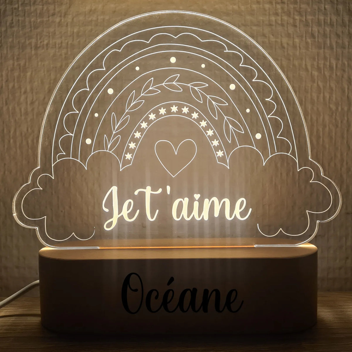 veilleuse bébé fille personnalisée LED